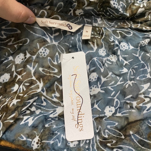 NWT Soft Surroundings Lightweight Open Front Kimono Cardigan - Picture 7 of 11